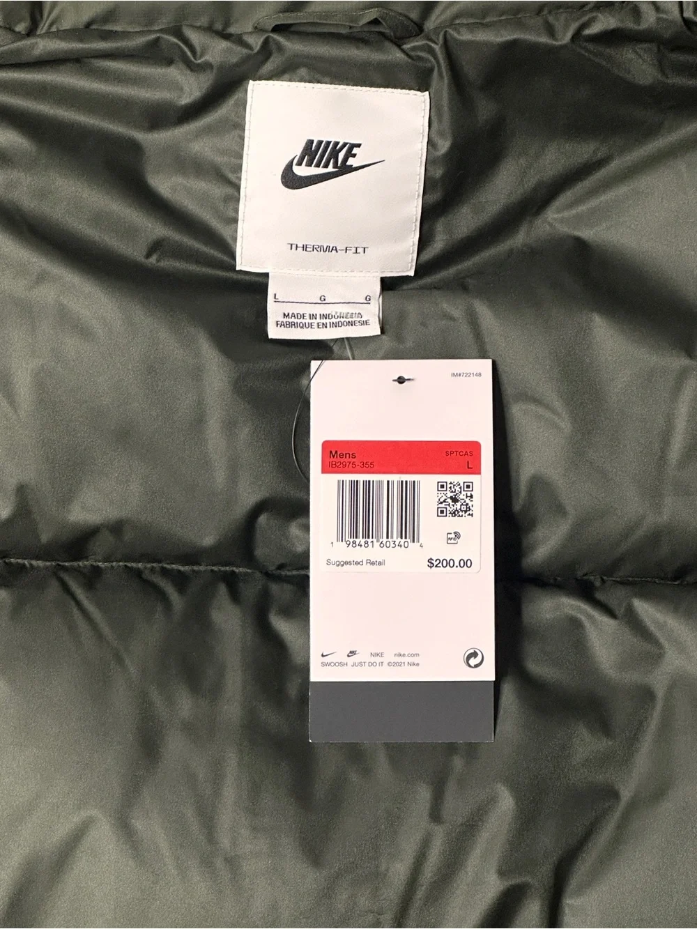 Nike Sportswear Club Men's Therma-FIT Down Puffer Jacket Fir Large_9